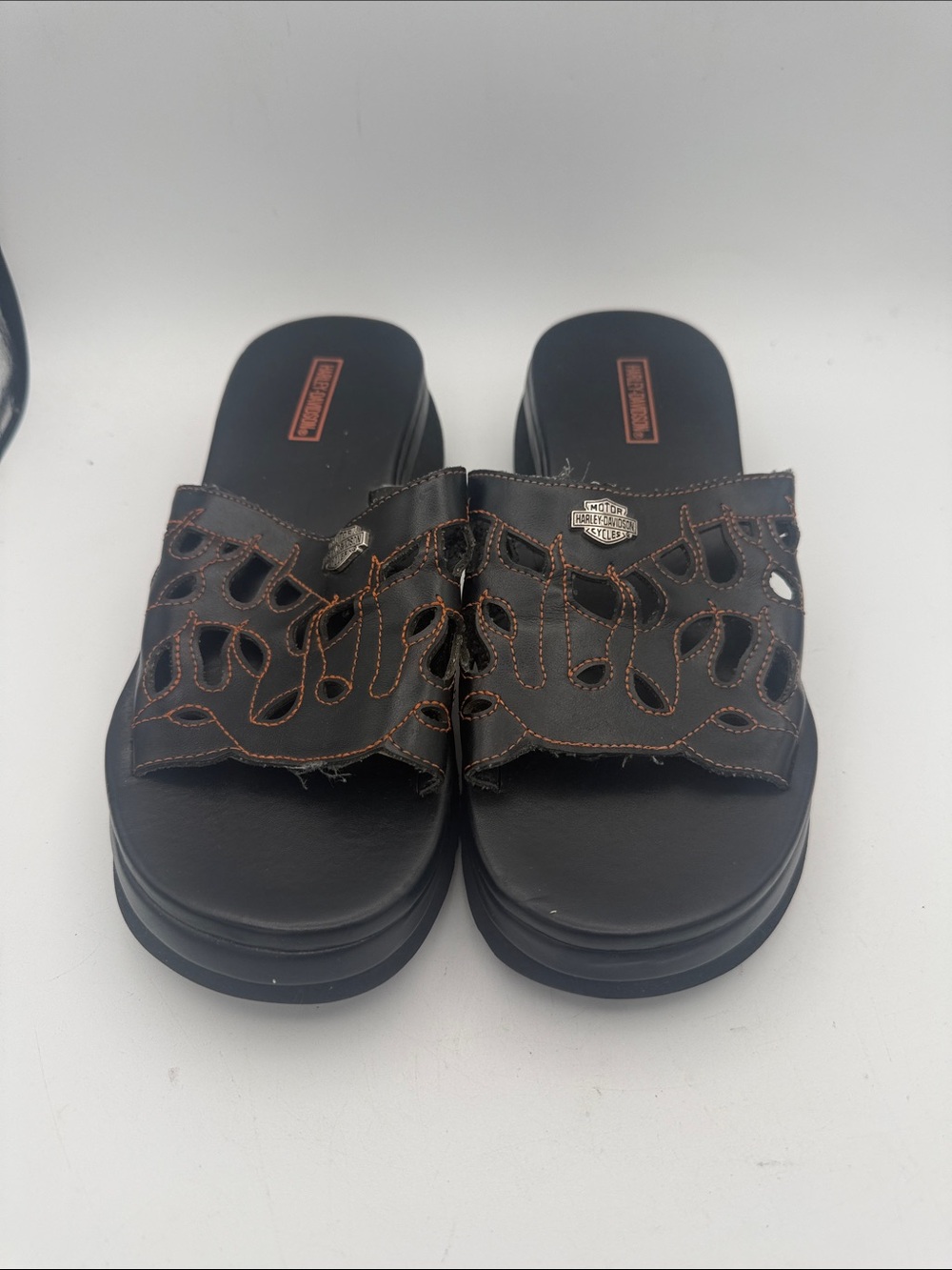 Harley-Davidson Women's Black Cutout Slide Sandals